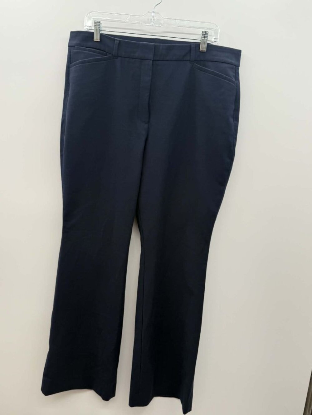 White House Black Market Navy Blue Strech Slim Bootcut Pants Size 14s